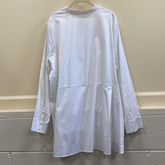 Soft Surroundings women’s plus size 2X white V-neck tunic top - Picture 4 of 5